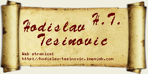 Hodislav Tešinović vizit kartica